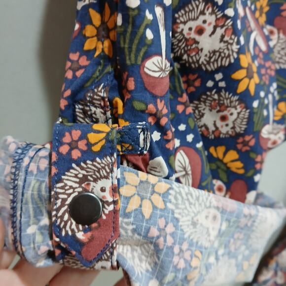 DULUTH TRADING Heirloom Gardening Bib Overalls XXS x 33 NWT Hedgehog Mushroom - Picture 6 of 16